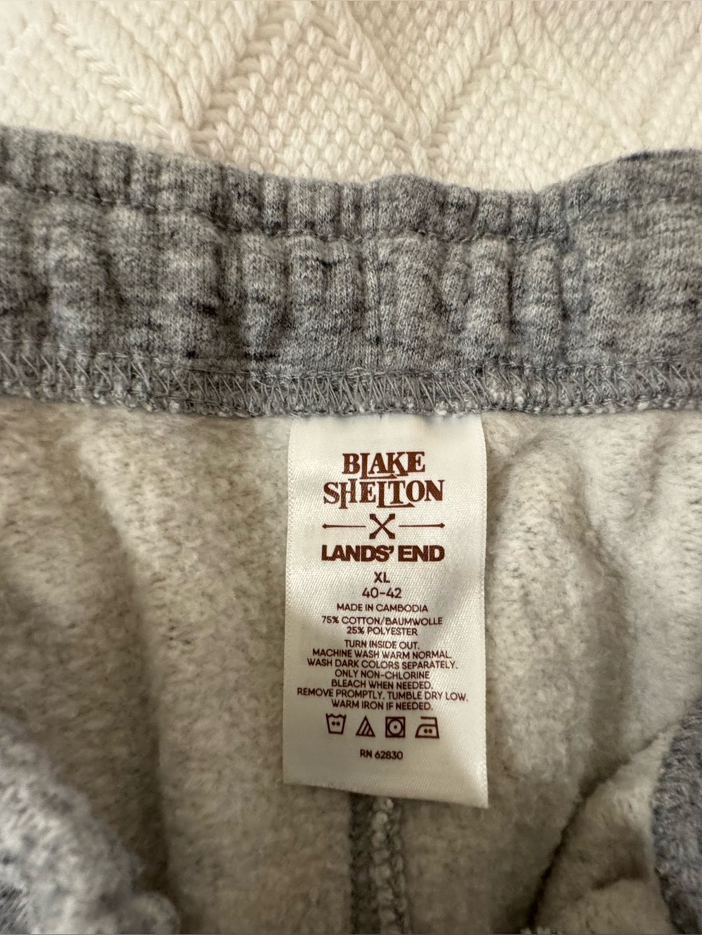Men’s XL Blake Shelton’s Gray Sweat Pants from Lands End